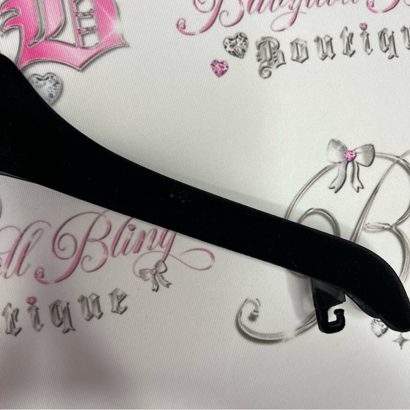 Authentic Chanel hanger velour velvet version plastic black gold logo emblem - Picture 7 of 16